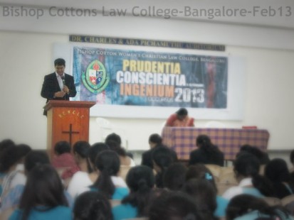 Bishop Cotton Christian Women's Law College-Bangalore-Feb 2013