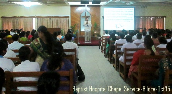 Baptist Hospital Chapel Service-Bangalore-Oct 2015
