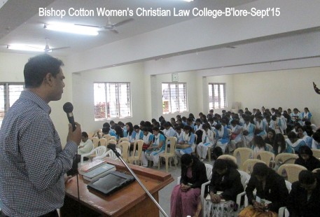 Bishop Cotton Christian Women's Law College-Bangalore-Sept 2015