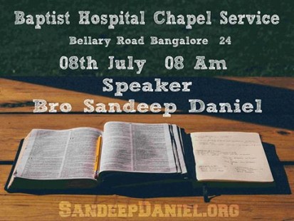 Bangalore Baptist Hospital-Chapel Service-Bangalore-July 2016